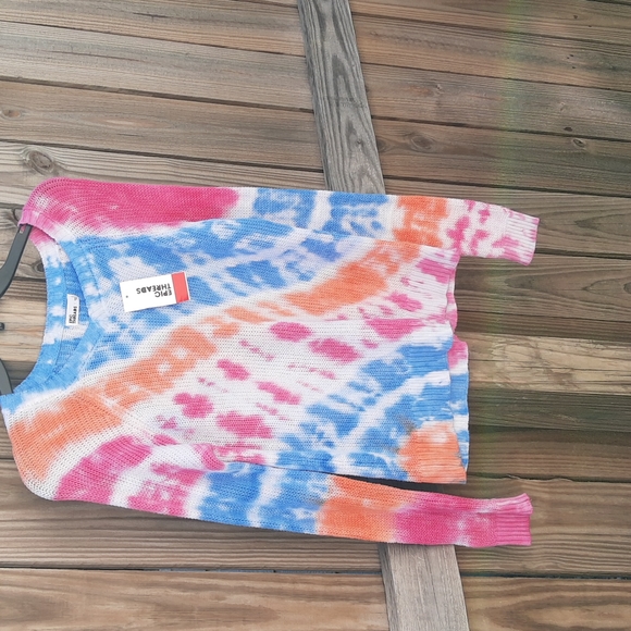 Epic Threads Girl's tie dye sweater, size L, new with tag - Picture 1 of 6